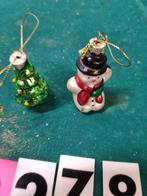 kertboomhangers glas gekleurd 2x vintage [b278], Diversen, Kerst, Ophalen of Verzenden, 'T Olde Gre-j, Info@toldegrej.nl, Endepoelstraat 20f Didam