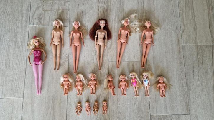 Barbie poppen, baby's, kinderen, Kinderen en Baby's, Speelgoed | Poppen, Gebruikt, Barbie, Ophalen of Verzenden