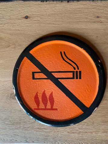 Emaille bord: Verboden te roken & Ontvlambaar beschikbaar voor biedingen
