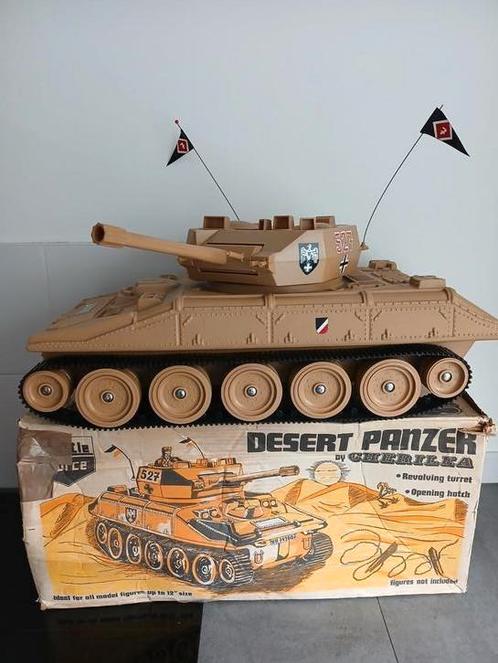 Action man Cherilea toys desert panzer tank, originele doos, Verzamelen, Poppetjes en Figuurtjes, Zo goed als nieuw, Ophalen of Verzenden