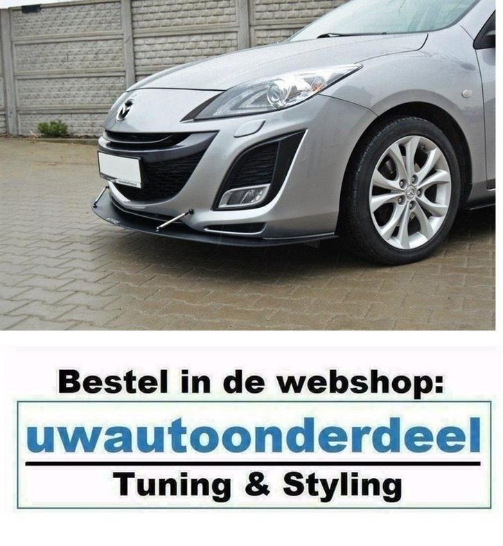 Maxton Design Spoiler Lip Splitter Voor Mazda 3 MK2 Sport, Auto diversen, Tuning en Styling, Verzenden