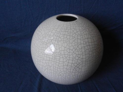 Wit craquele geglazuurde bolvormige vaas Zenith Gouda h. 14, Antiek en Kunst, Antiek | Keramiek en Aardewerk, Ophalen of Verzenden