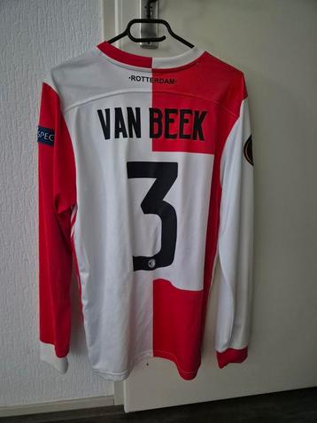 Match shirt Van Beek Feyenoord UEL beschikbaar voor biedingen