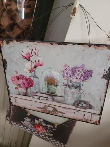Nieuw metalen wandbord romantisch beschikbaar voor biedingen