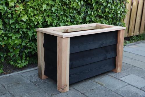 Stevig Douglas Plantenbak - Zwart Zweeds rabat, Tuin en Terras, Bloembakken en Plantenbakken, Nieuw, Hout, Tuin, Rechthoekig, Ophalen