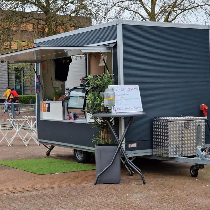 Complete espressowagen - Event & catering klaar (foodtruck), Auto diversen, Aanhangers en Bagagewagens, Zo goed als nieuw, Ophalen of Verzenden