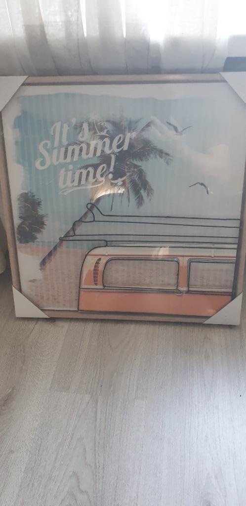 schilderij vw volkswagen t2 look oranje canvas, Huis en Inrichting, Woonaccessoires | Wanddecoraties, Nieuw, Ophalen of Verzenden