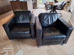 Leren feauteuils, Huis en Inrichting, Fauteuils, Ophalen, Zo goed als nieuw, 75 tot 100 cm, Montel