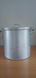 Nostalgische grote wasketel of weckketel  met rooster, Ophalen, Gebruikt, Zink