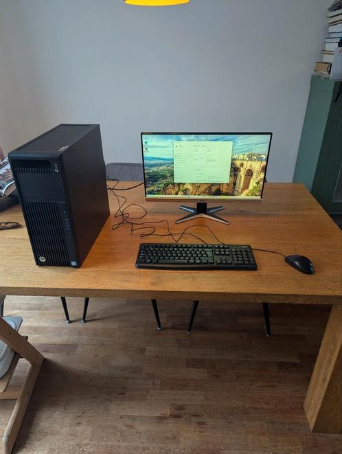 HP Z440 Complete Set, Computers en Software, Desktop Pc's, Gebruikt, 3 tot 4 Ghz, SSD, Met videokaart, Met monitor, Gaming, Ophalen