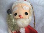 Vintage kerstman. Vilt. Chenille. 13 cm. Hanger, Diversen, Kerst, Ophalen of Verzenden