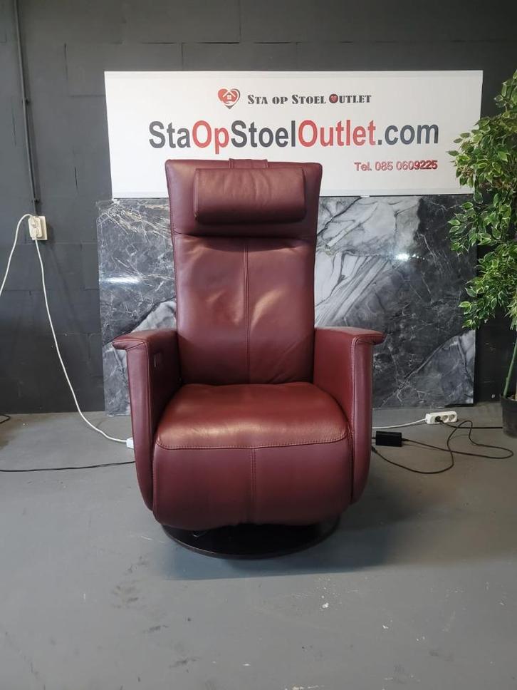 Staopstoel Prominent Toscana  op accu met tiptoetsen, Huis en Inrichting, Fauteuils, Zo goed als nieuw, Leer, 50 tot 75 cm, Minder dan 75 cm