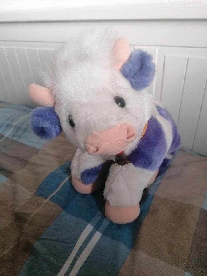 Milka Koe Knuffel - 35cm, Kinderen en Baby's, Speelgoed | Knuffels en Pluche, Zo goed als nieuw, Koe, Ophalen of Verzenden