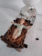 Oud kindje Jezus in kribbe...kerststal, Diversen, Kerst, Ophalen of Verzenden, Gebruikt