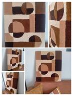 Wanddecoratie / wandkleed getuft schilderij bruin Mondriaan, Ophalen of Verzenden, Nieuw