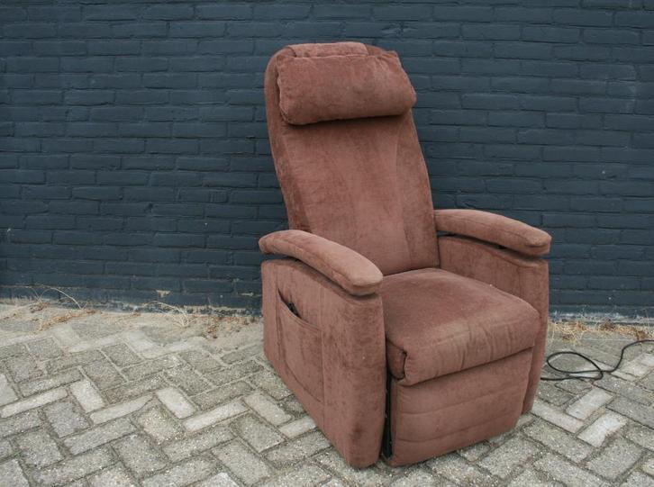 sta-op relax fauteuil, Huis en Inrichting, Fauteuils, Gebruikt, Metaal, Stof, 50 tot 75 cm, Minder dan 75 cm, Ophalen