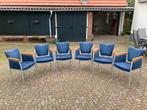 Keukenstoelen, 6 stuks, blauw., Huis en Inrichting, Stoelen, Ophalen, Gebruikt, Blauw, Metaal