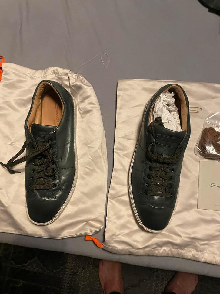 Santoni Heren Schoenen - Maat 9, Kleding | Heren, Schoenen, Zo goed als nieuw, Veterschoenen, Zwart, Ophalen of Verzenden