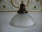 Oude holophane Hanglamp nr. 2, Huis en Inrichting, Lampen | Hanglampen, Gebruikt, 50 tot 75 cm, Verzenden, Le lustre