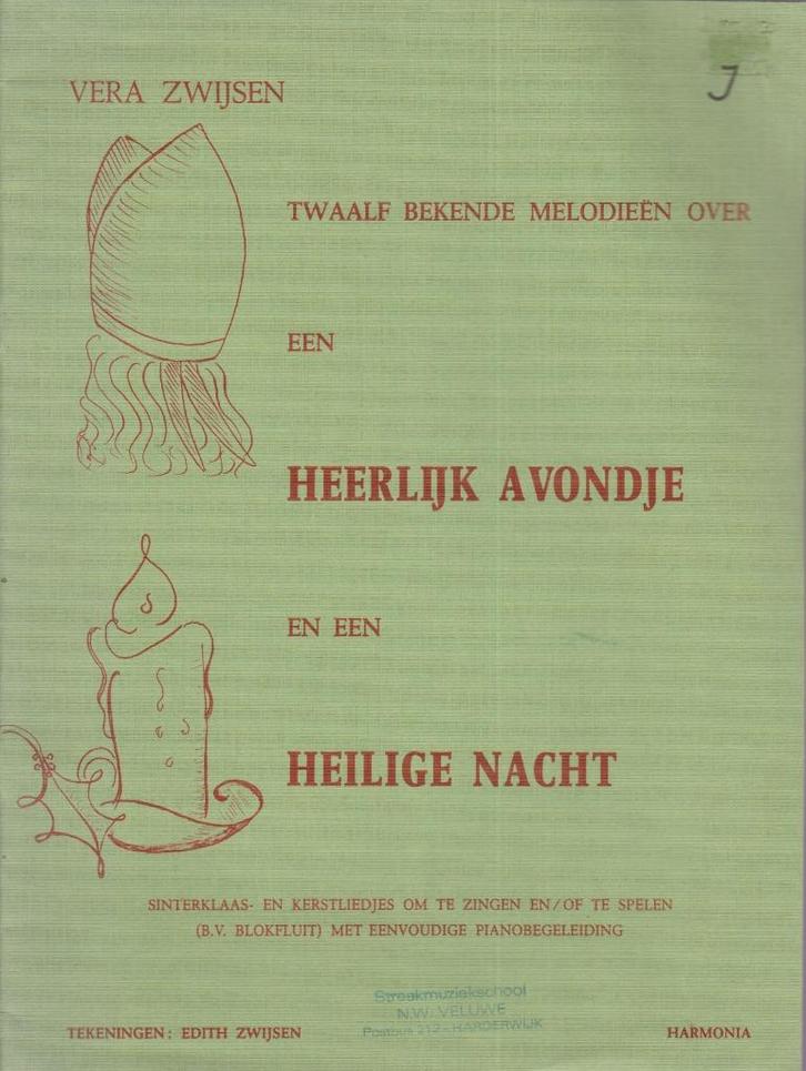 VERA ZWIJSEN - HEERLIJK AVONDJE en een HEILIGE NACHT, Muziek en Instrumenten, Bladmuziek, Gebruikt, Artiest of Componist, Populair