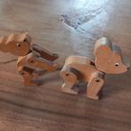 2 bewegende beren hout, Ophalen of Verzenden, Gebruikt