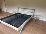 Twee persoons bed 160x200 Auping bodem, Ophalen, Wit, Tweepersoons, 200 cm