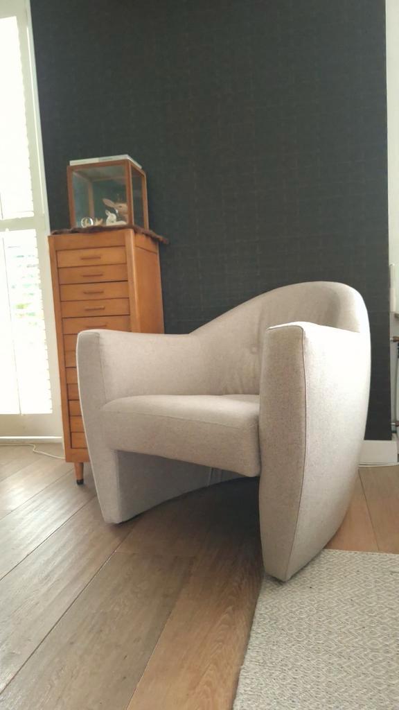 Leolux Carabita fauteuil, Dutch design stoel, wollen stof, Huis en Inrichting, Fauteuils, Gebruikt, 75 tot 100 cm, Ophalen