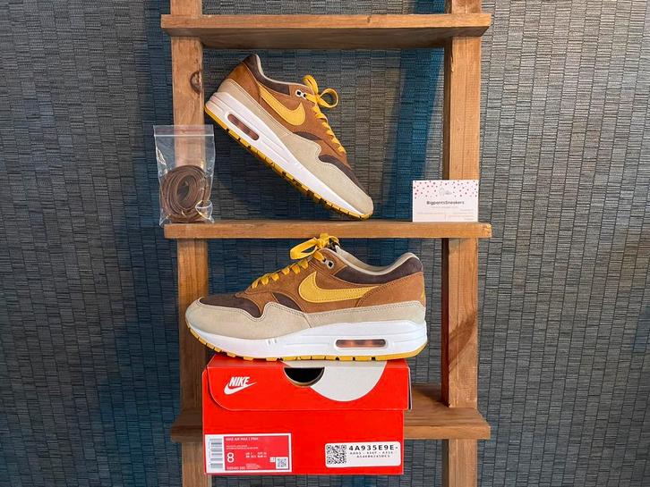 Nike Air Max 1 EU 41 Duck Pecan Yellow Ochre, Kleding | Heren, Schoenen, Zo goed als nieuw, Sneakers of Gympen, Wit, Ophalen of Verzenden
