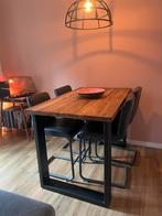 Nette bartafel / eettafel van hout met u-poot, Huis en Inrichting, 100 tot 150 cm, Zo goed als nieuw, Rechthoekig, 50 tot 100 cm