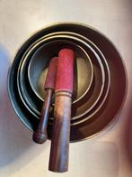 Klankschalen set 4 stuks messing, Muziek en Instrumenten, Percussie, Ophalen of Verzenden, Zo goed als nieuw, Overige soorten