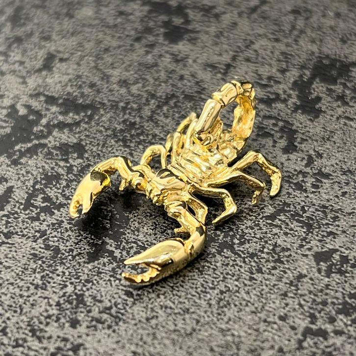 14k gouden hanger schorpioen model, Sieraden, Tassen en Uiterlijk, Kettinghangers, Zo goed als nieuw, Goud, Kruis of Symbool, Ophalen of Verzenden