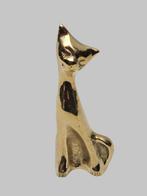 Fraai messing Poezenbeeld, Ophalen of Verzenden, Zo goed als nieuw, Dier