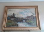 Groot Antiek olieverf schilderij met gouden lijst, Ophalen