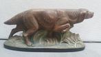 Brocante beeld jacht hond spaarpot gips, Antiek en Kunst, Ophalen of Verzenden