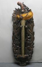 Keris houder BLAWONG NAGA met logo Kraton BLX8 Java draken, Antiek en Kunst, Ophalen of Verzenden