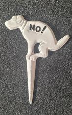 Gietijzeren hond niet poepen tuinsteker, Verzenden, Nieuw