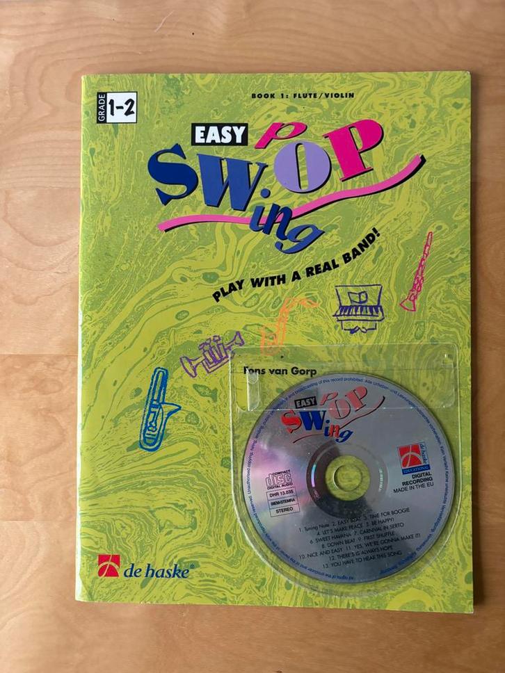 Easy pop swing flute violin Fons van Gorp - de Haske, Muziek en Instrumenten, Bladmuziek, Gebruikt, Les of Cursus, Populair, Dwarsfluit of Piccolo