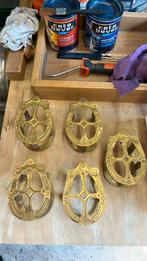 Vintage gouden koperen hoefijzer kapstok messing sleutelhaak, Huis en Inrichting, Woonaccessoires | Kapstokken, Wandkapstok, Gebruikt