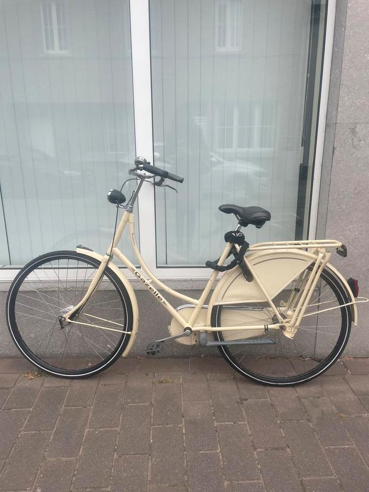 Gazelle Fiets - Crème Kleur, Fietsen en Brommers, Fietsen | Dames | Damesfietsen, Gebruikt, Gazelle, Versnellingen, 53 tot 56 cm