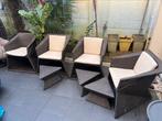 Mooie design tuinset – 4 stoelen + tafel, Ophalen, Zo goed als nieuw, Stoel