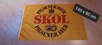Vlag SKOL geel 145 x 90 cm, Verzamelen, Biermerken, Ophalen of Verzenden, Reclamebord, Plaat of Schild, Overige merken