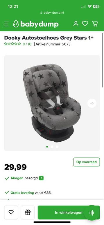 Dooky autostoel hoes  - grijs Sterren Design beschikbaar voor biedingen