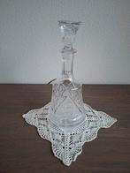 Antieke kristallen karaaf + glazen stop. Nieuw staat., Ophalen of Verzenden