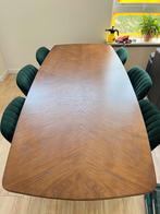 Ovale tafel met hongaarse punt patroon incl stoelen, Huis en Inrichting, Ophalen, 200 cm of meer, Zo goed als nieuw, Vijf personen of meer