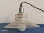 Art deco hanglamp wit met gouden decor, Ophalen of Verzenden
