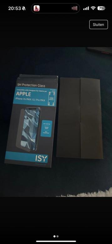 Screensaver glass iphone 11 pro max beschikbaar voor biedingen
