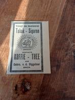 Advertentie Biggelaar tabak sigaren koffie thee Breda 1923, Ophalen of Verzenden, Zo goed als nieuw, Reclamebord