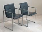2x Arco Frame XL Stoel, zwart lederen bekleding., Ophalen, Twee, Zwart, Design