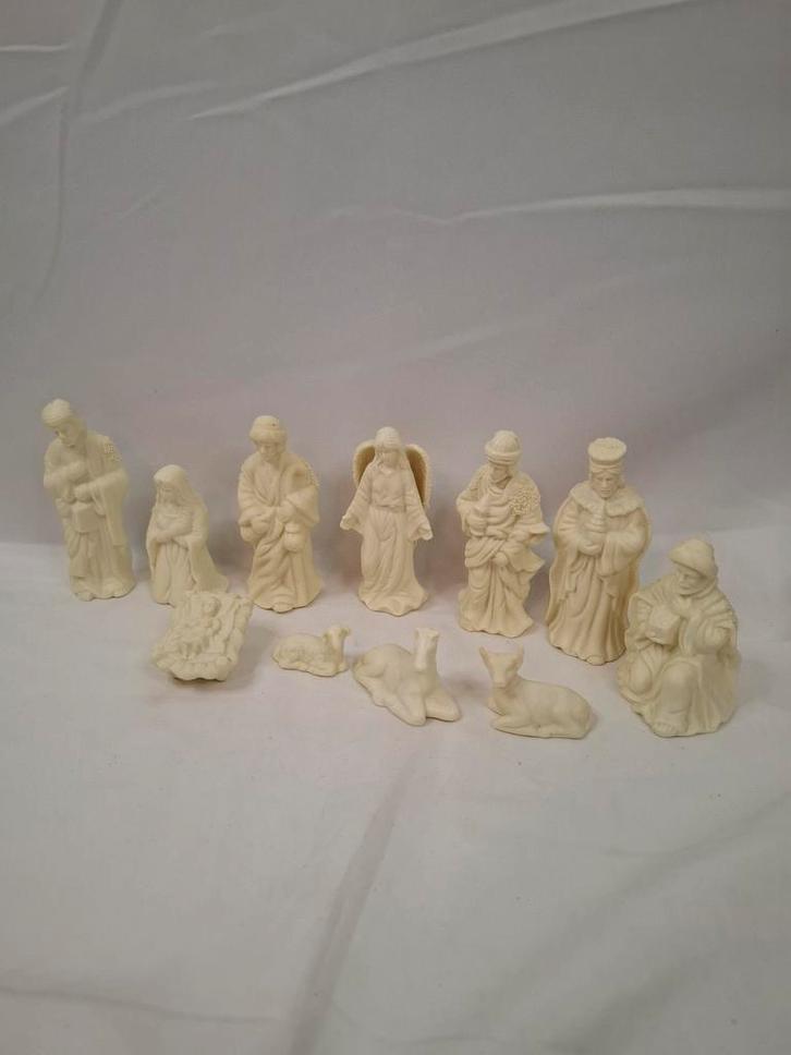 Vintage Kerststal Biscuit Porselein, Antiek en Kunst, Antiek | Religie, Ophalen of Verzenden