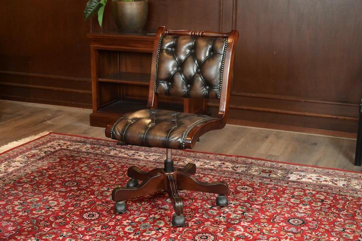 Chesterfield bureaustoel, Huis en Inrichting, Bureaustoelen, Zo goed als nieuw, Bureaustoel, Bruin, Ergonomisch, Ophalen of Verzenden